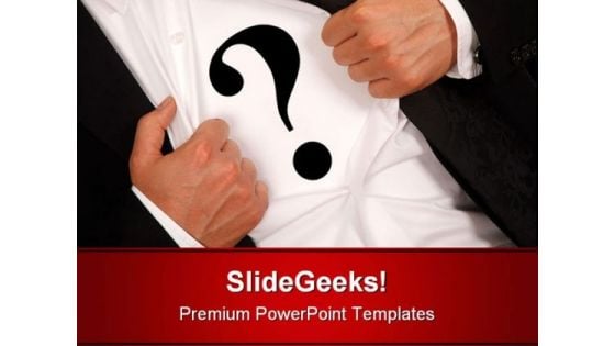 Business Man Question Future People PowerPoint Template 1110