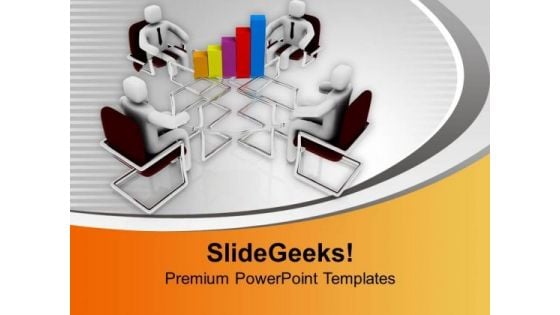 Business Man With Bar Graph PowerPoint Templates Ppt Backgrounds For Slides 0713