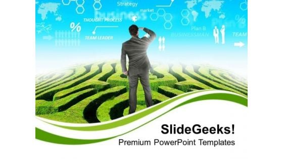 Business Man With Future Vision PowerPoint Templates Ppt Backgrounds For Slides 0313