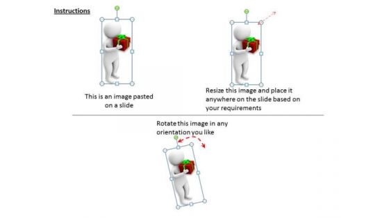 Business Management Strategy 3d Holding Gift Box Character Models