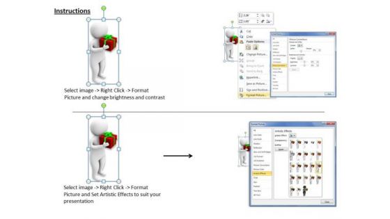 Business Management Strategy 3d Holding Gift Box Character Models