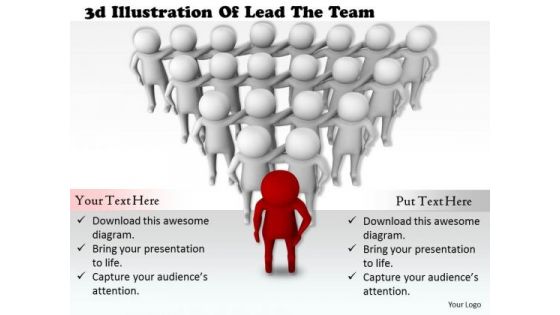 Business Management Strategy 3d Illustration Of Lead The Team Basic Concepts