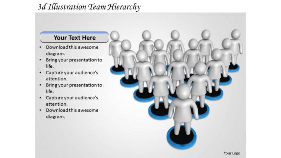 Business Management Strategy 3d Illustration Team Hierarchy Concepts