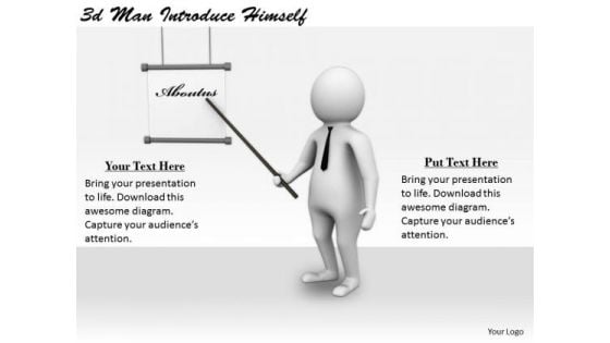 Business Management Strategy 3d Introduce Himself Character Models