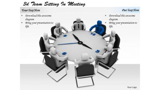 Business Management Strategy 3d Team Sitting Meeting Adaptable Concepts