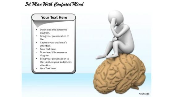 Business Management Strategy 3d With Confused Mind Adaptable Concepts