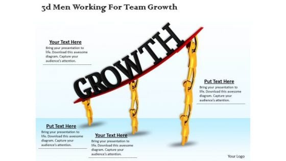 Business Management Strategy 3d Working For Team Growth Character