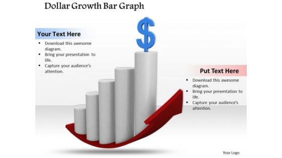 Business Management Strategy Dollar Growth Bar Graph Clipart Images