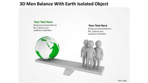 Business Management Structure Diagram Balance With Earth Isolated Object PowerPoint Templates