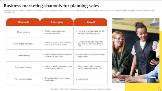 Business Marketing Channels For Planning Sales Professional Pdf