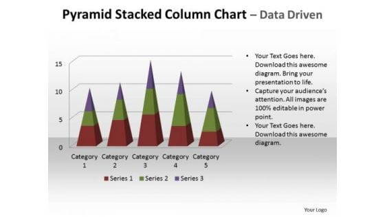 Business Marketing PowerPoint Templates Business Pyramid Stacked Column Chart Ppt Slides