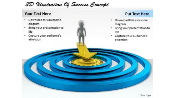 Business Marketing Strategy 3d Illustration Of Success Concept Character