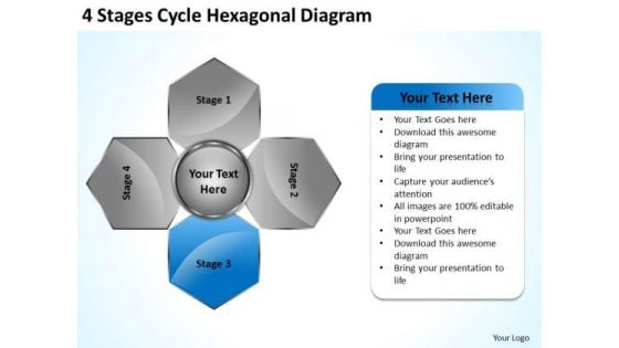 Business Marketing Strategy 4 Stages Cycle Hexagonal Diagram Ppt Plan Business Marketing Strategy 4 Stages Cycle Hexagonal Diagram Ppt Plan