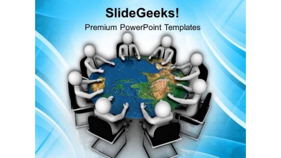 Business Meeting Around The World PowerPoint Templates Ppt Backgrounds For Slides 0813 Business Meeting Around The World PowerPoint Templates Ppt Backgrounds For Slides 0813
