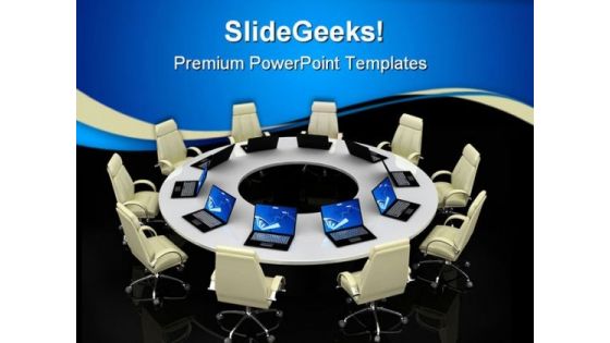 Business Meeting Computer PowerPoint Themes And PowerPoint Slides 0511