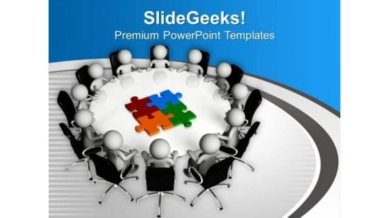 Business Meeting For Combining All Problems PowerPoint Templates Ppt Backgrounds For Slides 0713