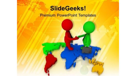 Business Meeting Global Network PowerPoint Templates Ppt Backgrounds For Slides 0513