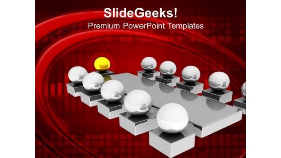 Business Meeting Spheres Leadership PowerPoint Templates Ppt Backgrounds For Slides 0313