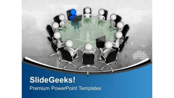 Business Meeting With A Leader PowerPoint Templates Ppt Backgrounds For Slides 0413