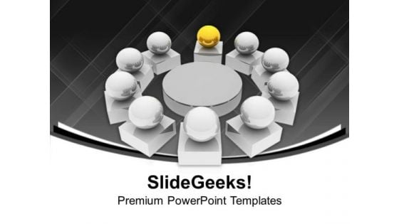 Business Meeting With Target Set Up PowerPoint Templates Ppt Backgrounds For Slides 0413