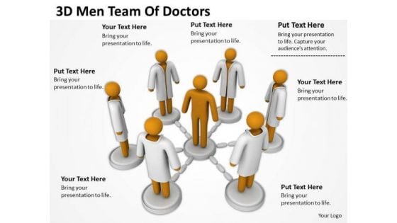 Business Men 3d Team Of Doctors PowerPoint Templates