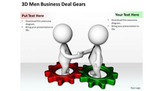 Business Men PowerPoint Templates Deal Gears Ppt Backgrounds For Slides