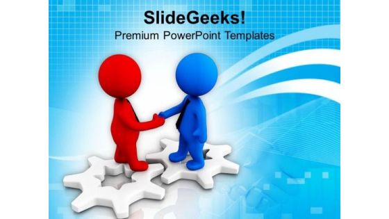 Business Men Shaking Hands PowerPoint Templates Ppt Backgrounds For Slides 0813