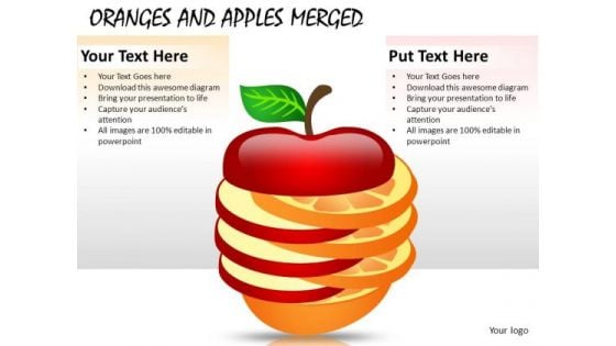 Business Merger Oranges And Apples PowerPoint Slides And Ppt Templates