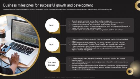 Business Milestones For Successful Growth And Development Jewelry Business Plan Portrait Pdf Business Milestones For Successful Growth And Development Jewelry Business Plan Portrait Pdf