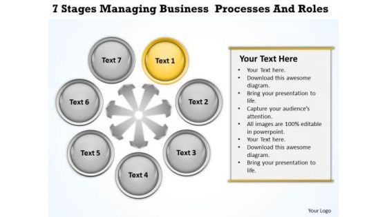 Business Model Diagrams PowerPoint Templates Download Processes And Roles Slides