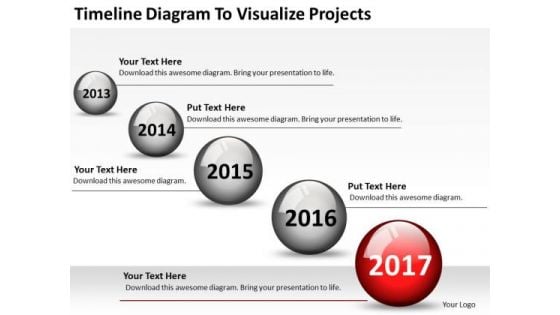 Business Model Diagrams Timeline To Visualize Projects Ppt PowerPoint Templates