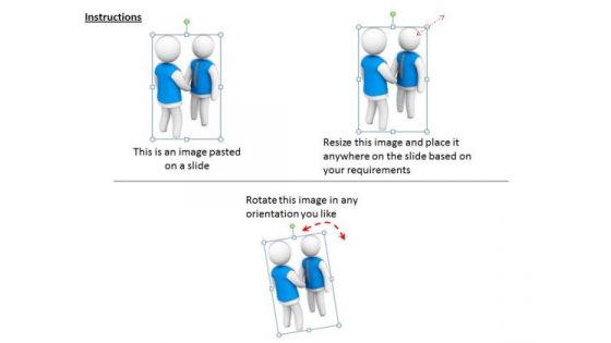 Business Model Strategy 3d Corporate Icons Shaking Hands Concept