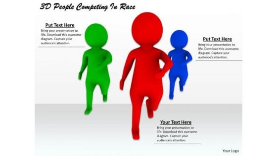Business Model Strategy 3d People Competing Race Adaptable Concepts