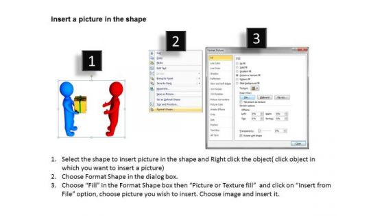 Business Network Diagram Examples 3d Men Giving Gift To Other Celebration PowerPoint Slides