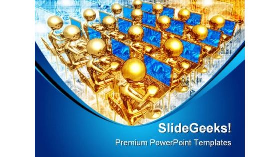 Business Networking Computer PowerPoint Themes And PowerPoint Slides 0811
