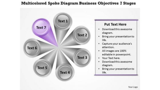 Business Objectives 7 Stages Ppt Writing Plan PowerPoint Templates