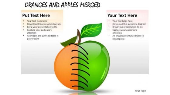 Business Oranges And Apples Merged PowerPoint Slides And Ppt Diagram Templates