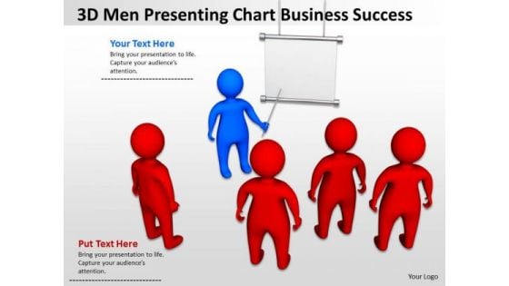 Business Organizational Chart Examples 3d Men Pressenting Success PowerPoint Slides