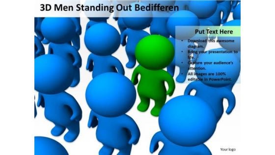 Business Organizational Chart Template 3d Men Standing Out Bedifferen PowerPoint Templates Business Organizational Chart Template 3d Men Standing Out Bedifferen PowerPoint Templates