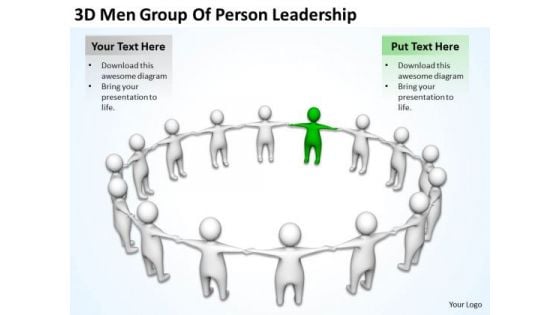 Business People 3d Men Group Of Person Leadership PowerPoint Slides