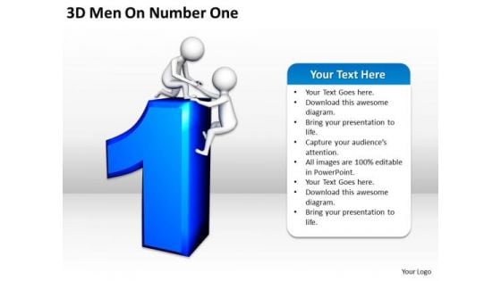 Business People 3d Men On Number One PowerPoint Templates Ppt Backgrounds For Slides Business People 3d Men On Number One PowerPoint Templates Ppt Backgrounds For Slides