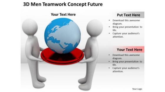 Business People 3d Men Teamwork Concept Future PowerPoint Templates Ppt Backgrounds For Slides