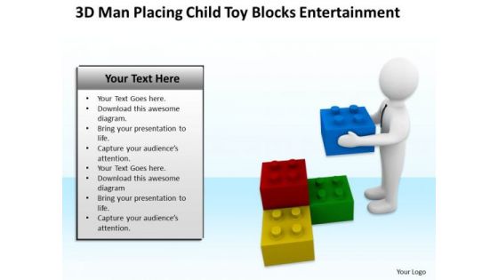 Business People Child Toy Blocks Entertainment PowerPoint Templates Ppt Backgrounds For Slides