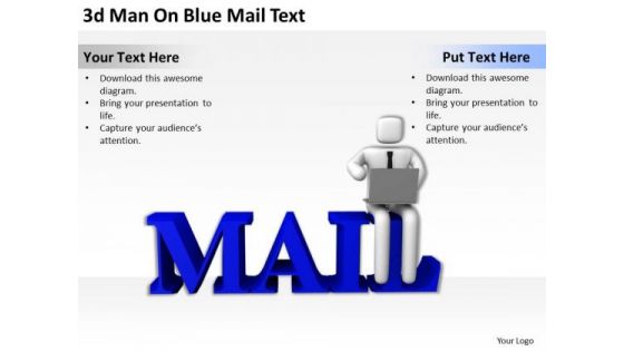 Business People Clip Art 3d Man On Blue Mail Text PowerPoint Templates Ppt Backgrounds For Slides Business People Clip Art 3d Man On Blue Mail Text PowerPoint Templates Ppt Backgrounds For Slides