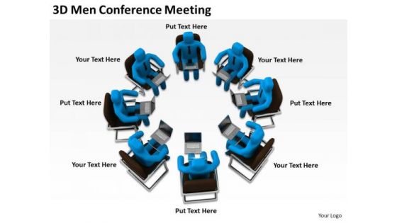 Business People Clip Art 3d Men Conference Meeting PowerPoint Templates Ppt Backgrounds For Slides