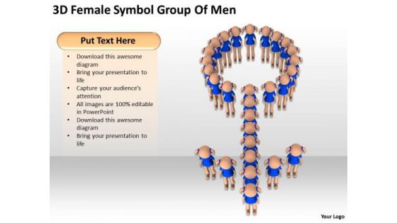 Business People Clip Art 3d Men Female Symbol Group Of PowerPoint Slides