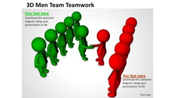 Business People Clip Art 3d Men Team Teamwork PowerPoint Templates