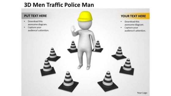 Business People Clip Art 3d Men Traffic Police Man PowerPoint Templates