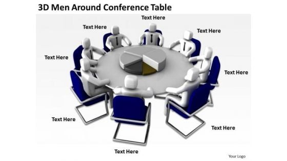 Business People Clip Art Around Conference Table PowerPoint Templates Ppt Backgrounds For Slides