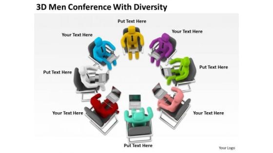 Business People Clip Art Conference With Diversity PowerPoint Templates Ppt Backgrounds For Slides